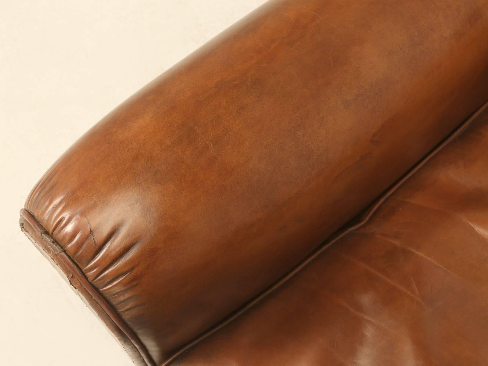 Mid-20th Century French Leather Club Chairs from the 1930s