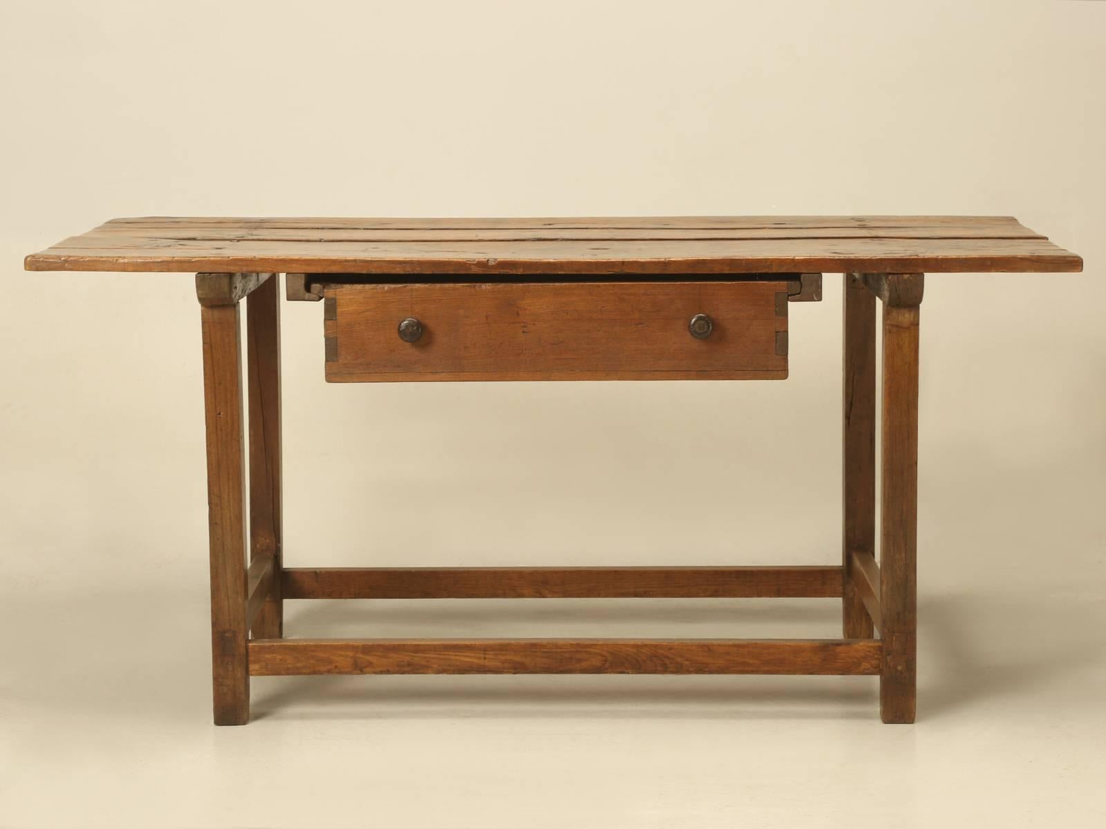 Antique French Work Table of Kitchen Island, circa 1700s at 1stDibs