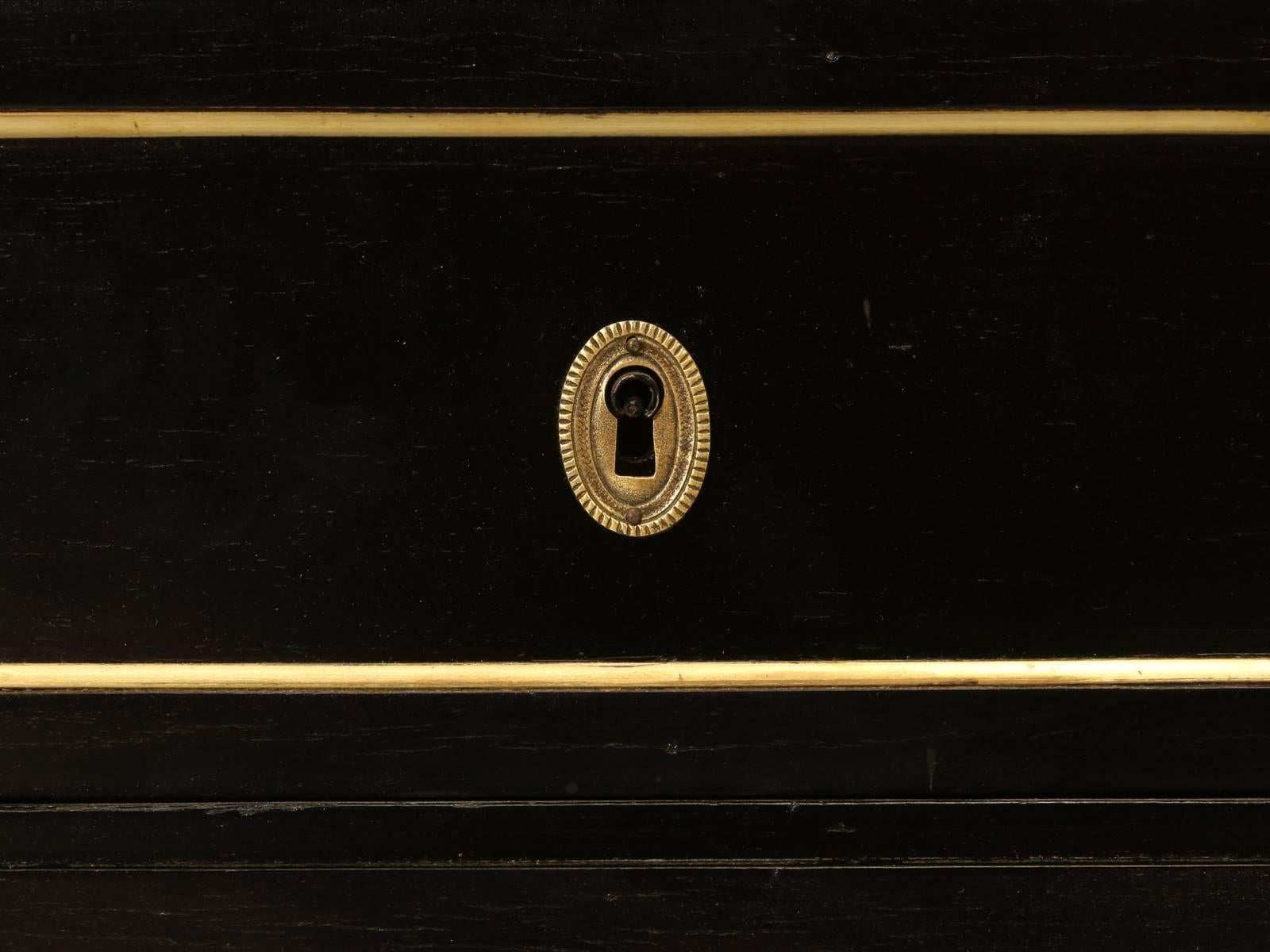 French Louis XVI Style Commode in an Ebonized Finish 5