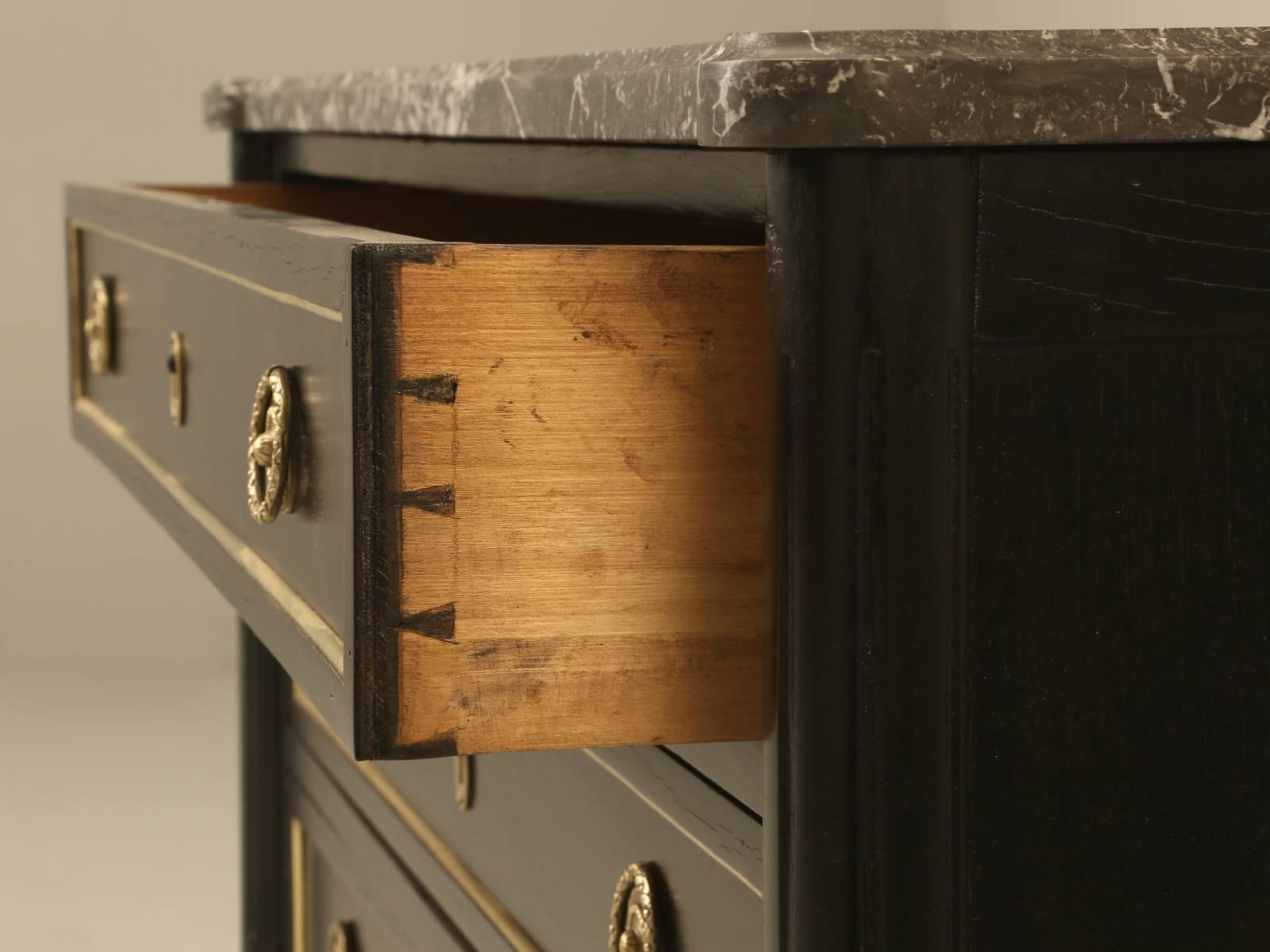 French Louis XVI Style Commode in an Ebonized Finish 3