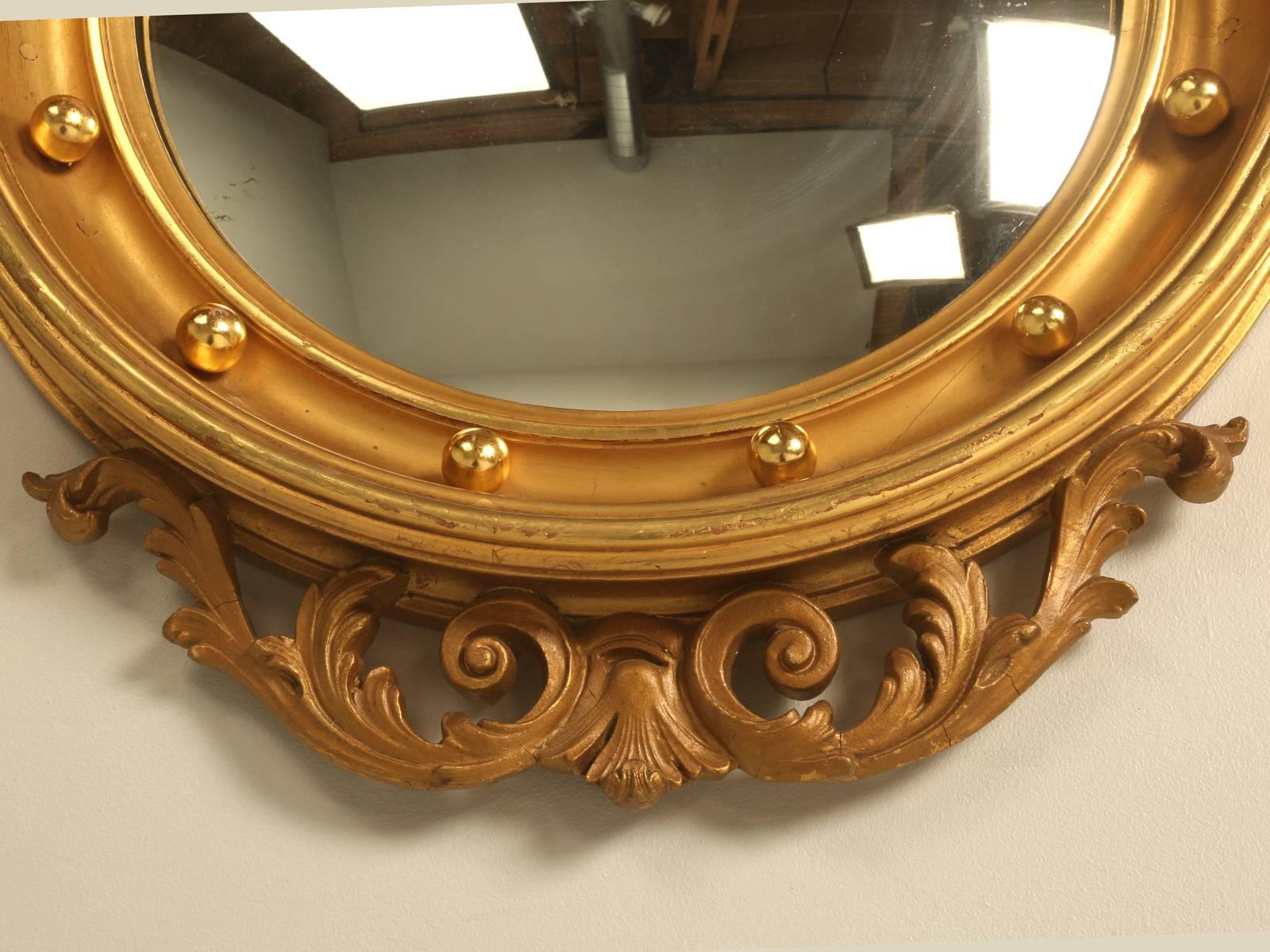 Regency Eagle Convex Mirror with a Gold Leaf Finish 3