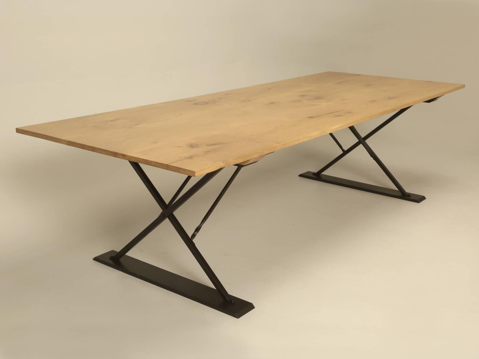 American Industrial Style Dining Table For Sale