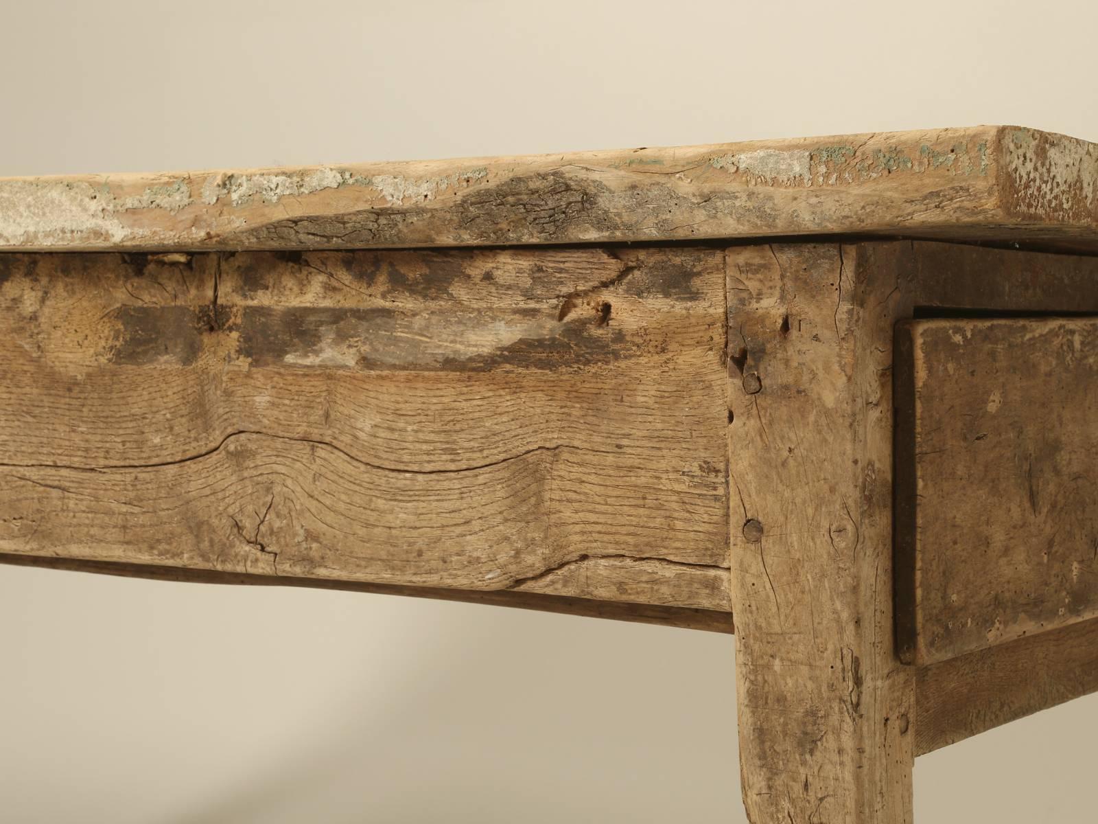 Antique Country French Farmhouse Dining Table from the 1700s In Fair Condition In Chicago, IL