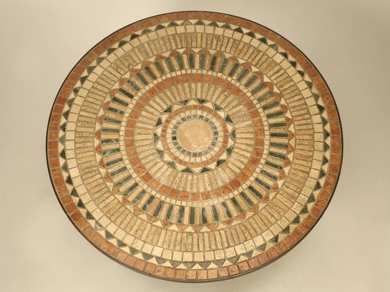 Vintage French Mosaic Garden Table, Seats Up to Nine People at 1stDibs
