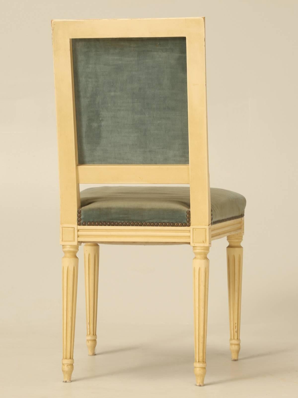 French Louis XVI Style Dining Side Chair in Original Paint 6