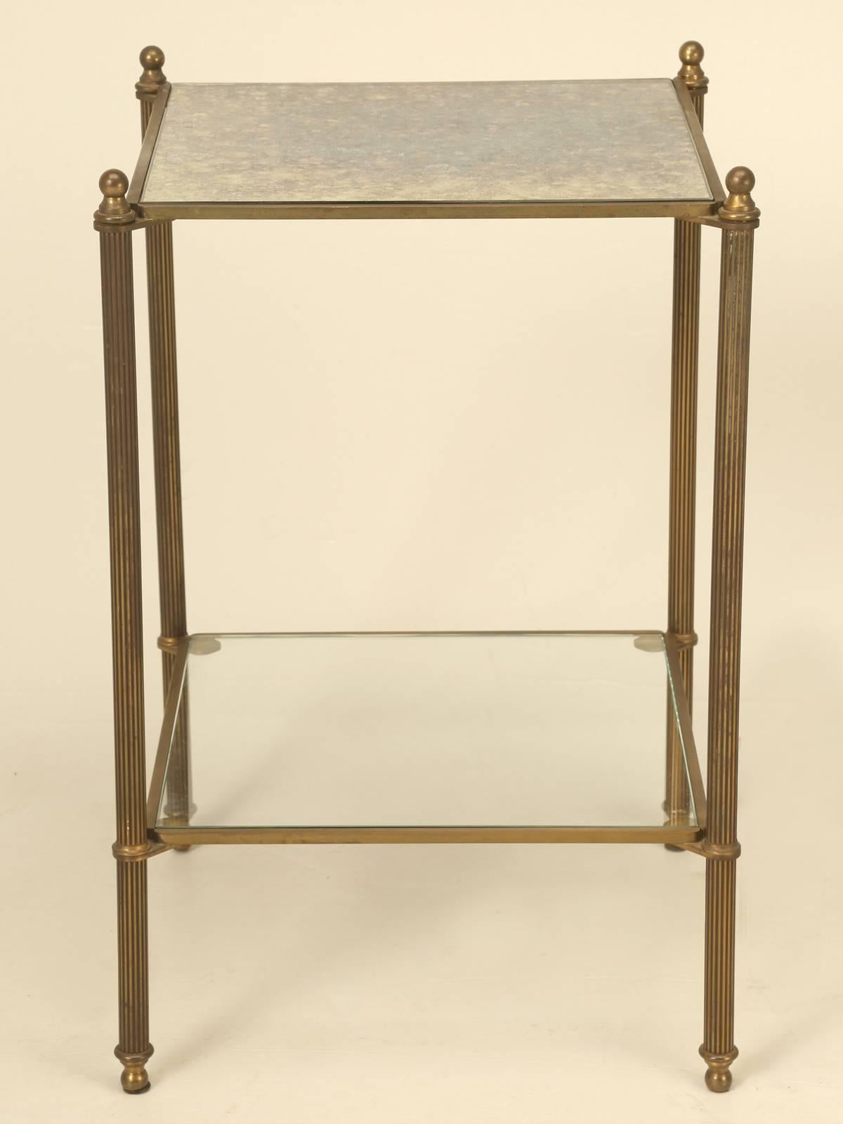 French Mid-Century Modern Bronze Side Tables or End Tables 1