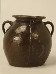 Antique French Pottery Jug with Spout, Early 1800s