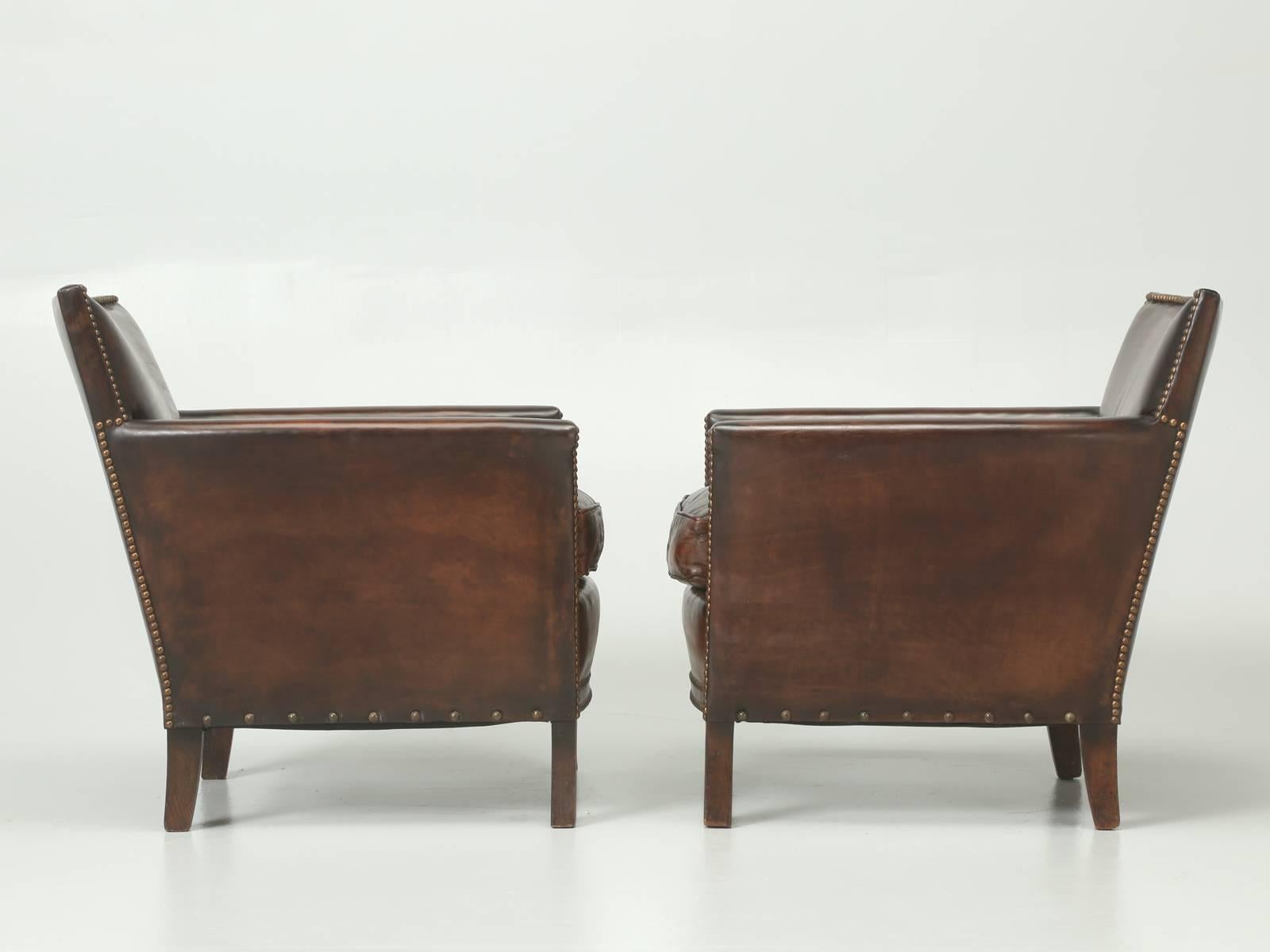 French Leather Club Chairs 4
