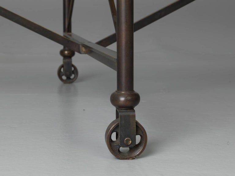 Bronze Dining Table with an Ashwood Top For Sale 1