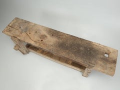 Antique French Wood Worker's Bench or Console Table