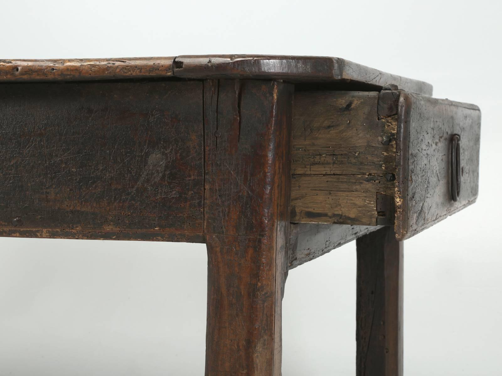 Antique French Farm Table with Drawer, circa 1700 2