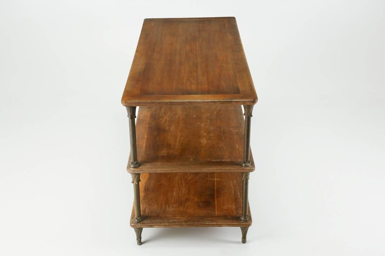 Antique French Kitchen Island or Industrial Work Table, circa 1900 In Good Condition In Chicago, IL