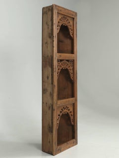 Antique Pine Hanging Shelf Unit, or Open Cupboard