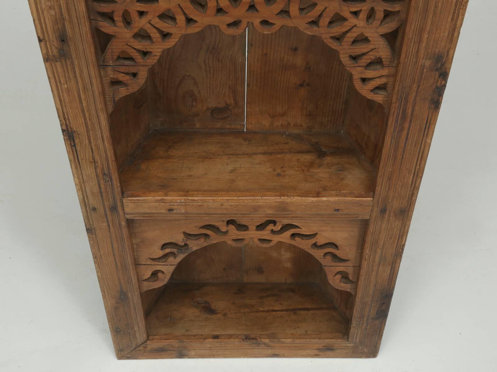 Late 19th Century Antique Pine Hanging Shelf Unit, or Open Cupboard