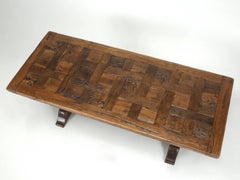 Antique French Trestle Style Dining Table Made from French White Oak, circa 1900