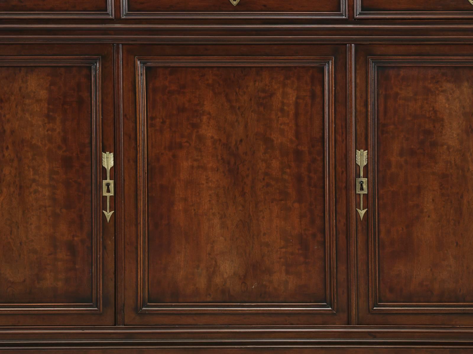 Mid-19th Century Antique French Buffet, or Sideboard with a Thick Marble Top, circa 1800s