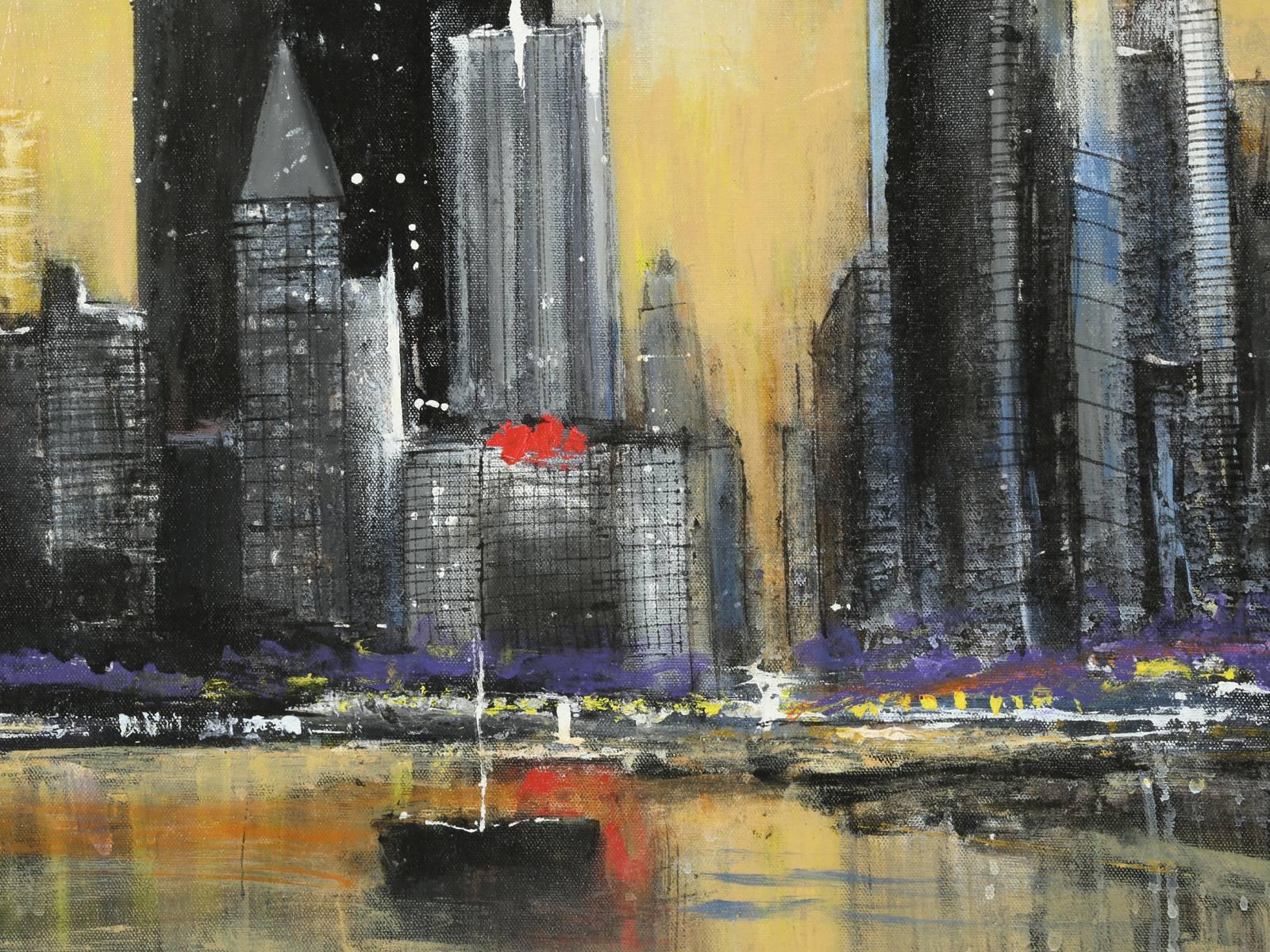 Oil Painting of the Chicago Skyline 1