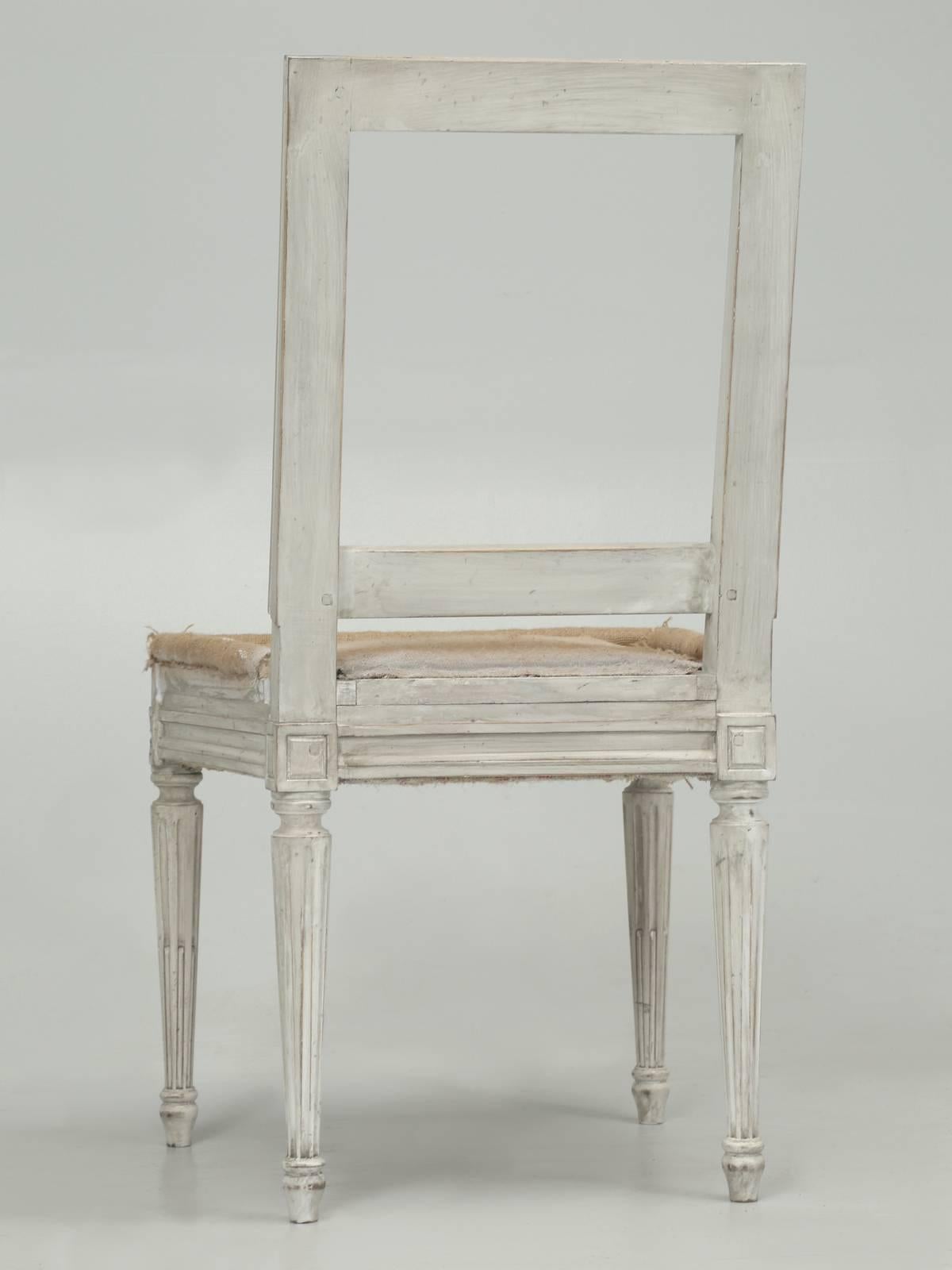 French Louis XVI Style Painted Dining Chairs 5