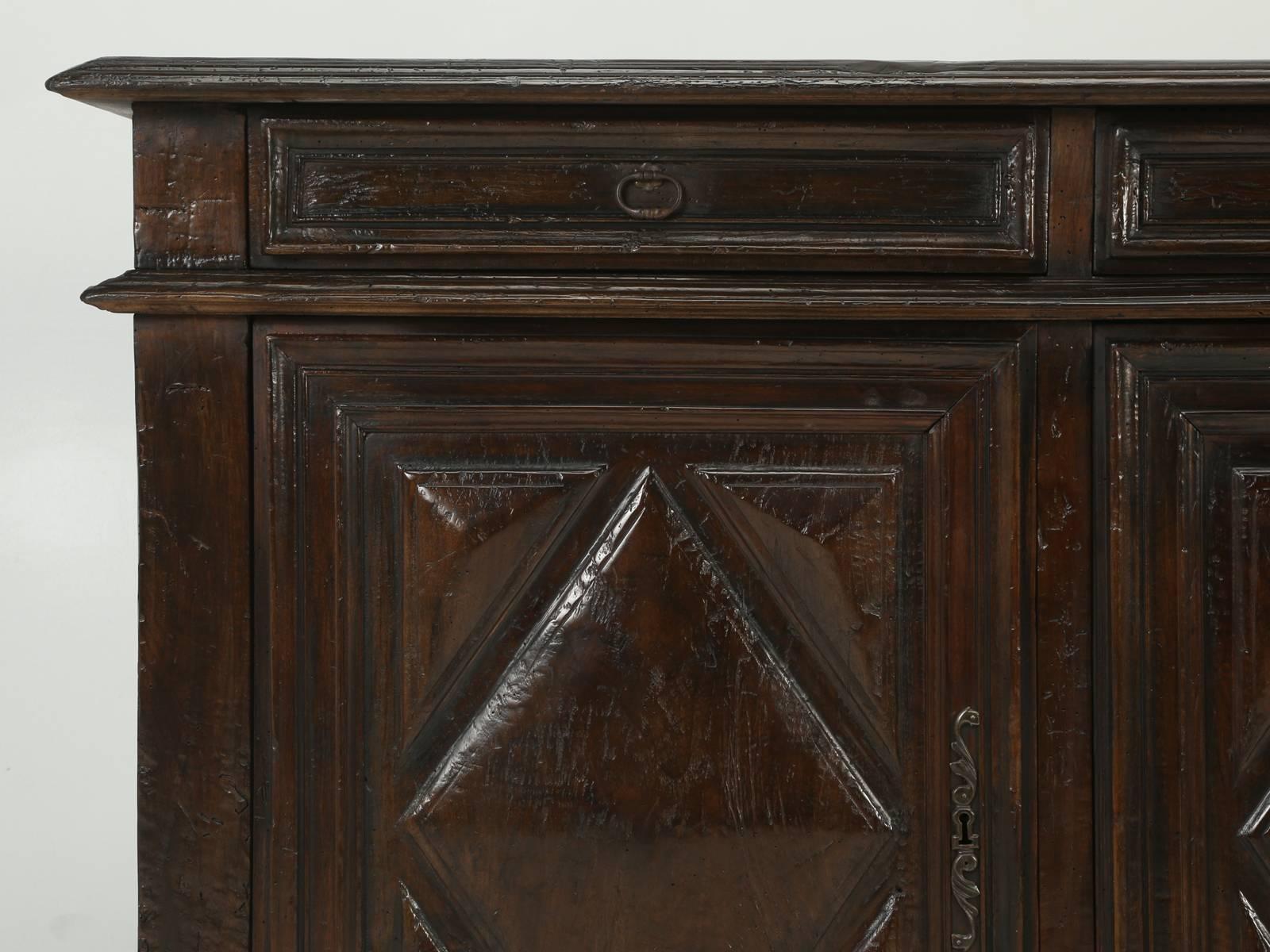 Antique French Louis XIII Style, Three-Door Oak Buffet 2