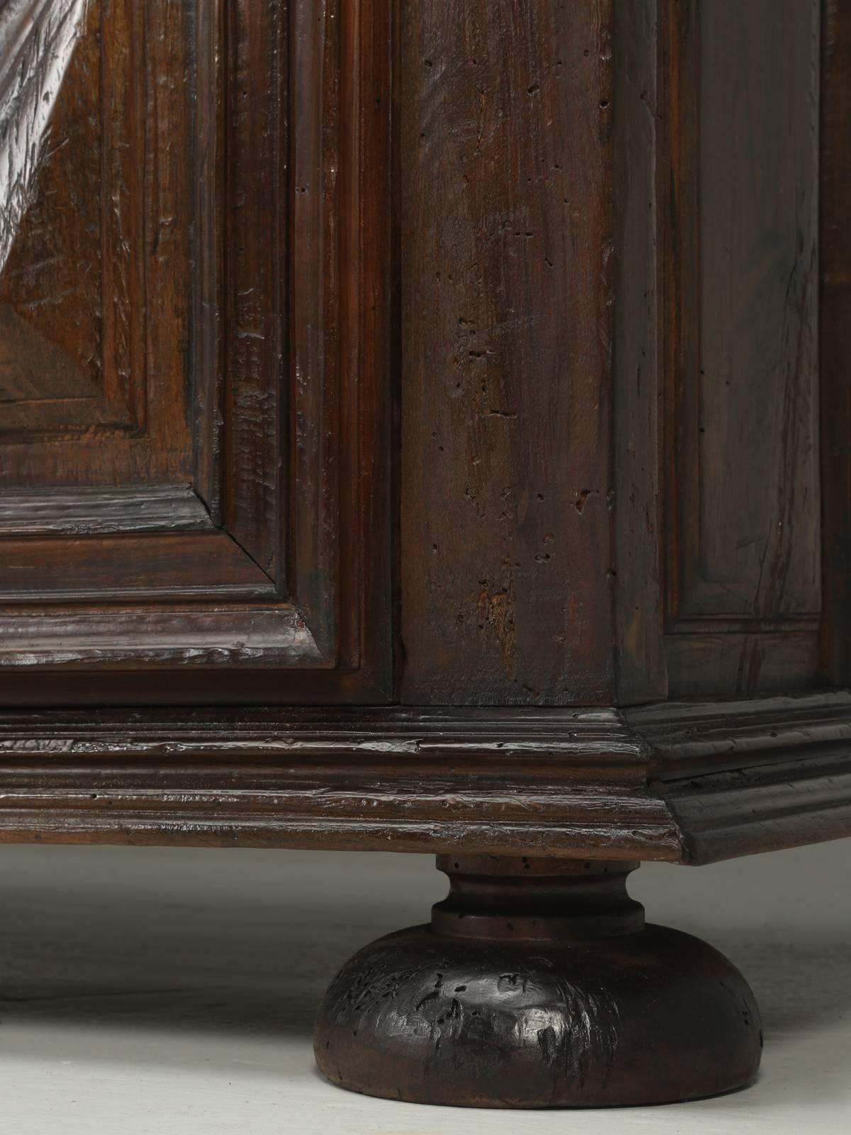 Antique French Louis XIII Style, Three-Door Oak Buffet 5