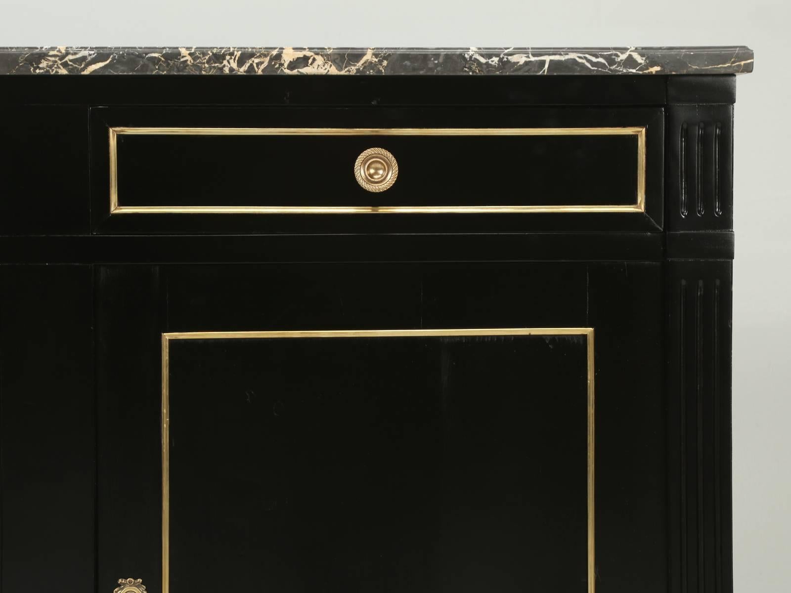Antique French Louis XVI Style Buffet in an Ebonized Finish 3