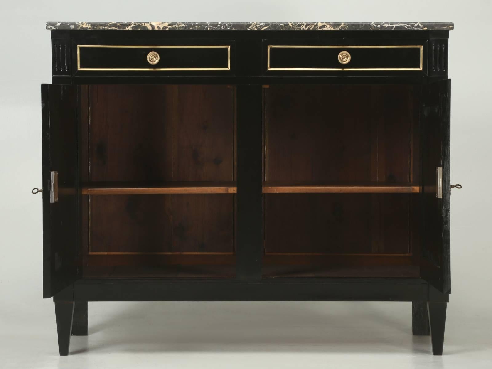 Antique French Louis XVI Style Buffet in an Ebonized Finish 6