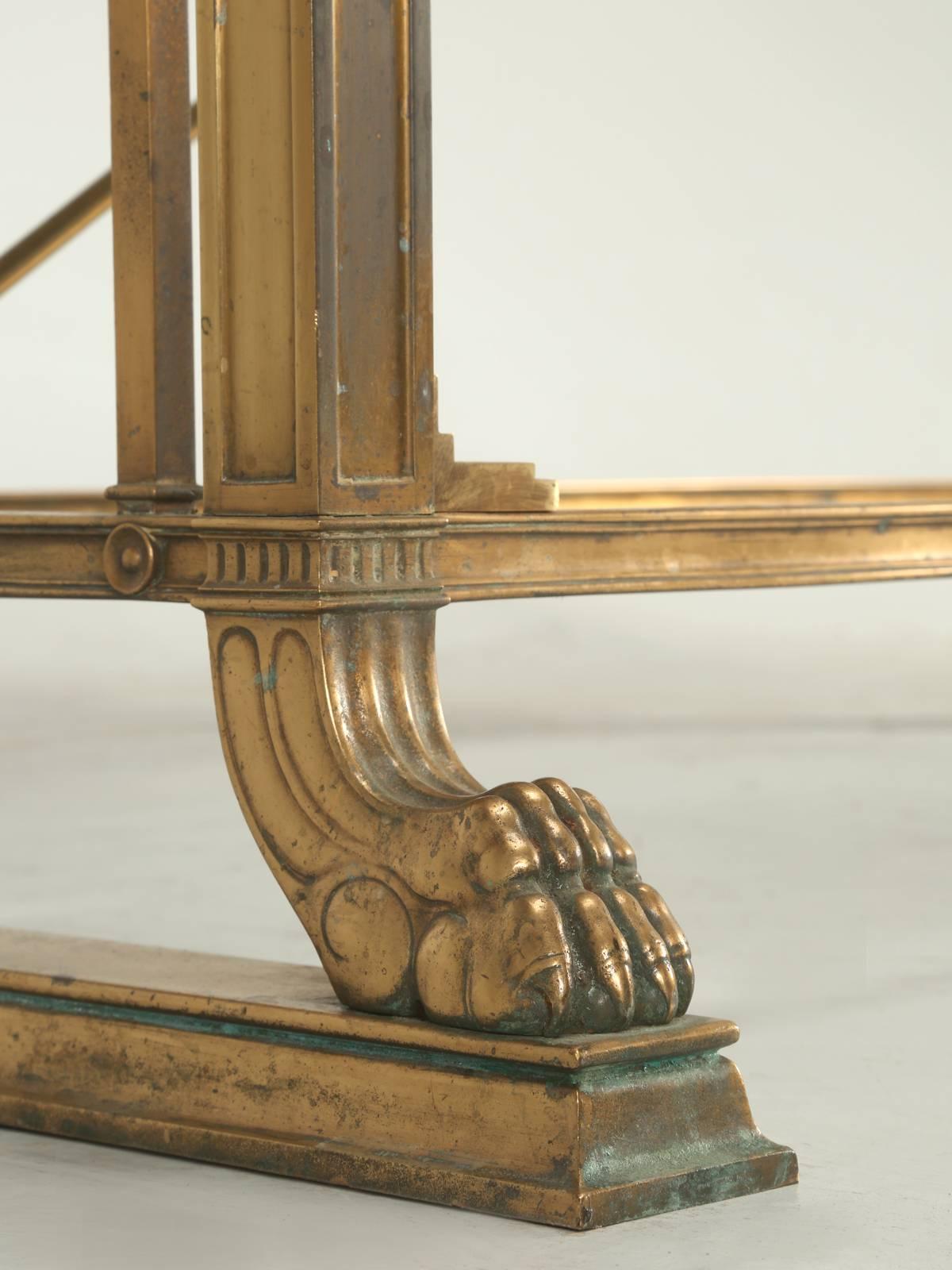 Kitchen Island Made of Solid Bronze with a Carrera Marble Top 1