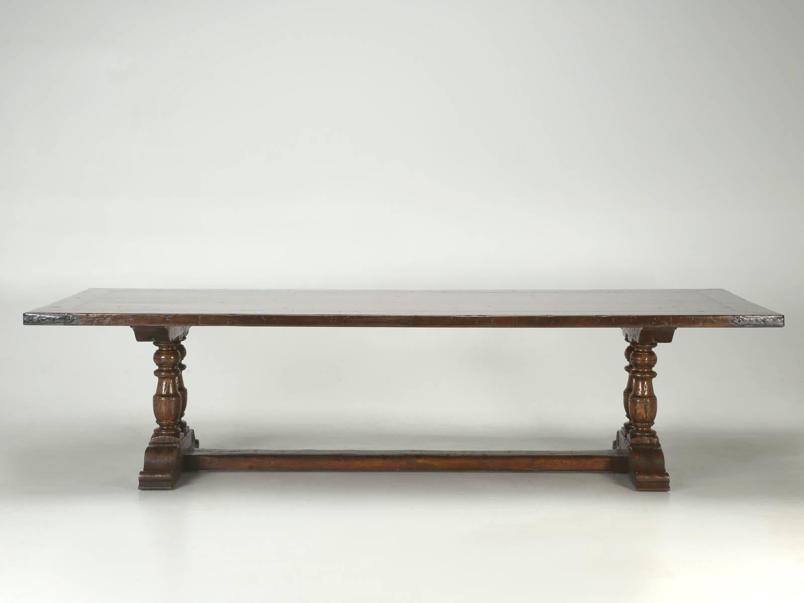 American French Country Dining Table Made from Reclaimed Walnut in Chicago by Old Plank For Sale