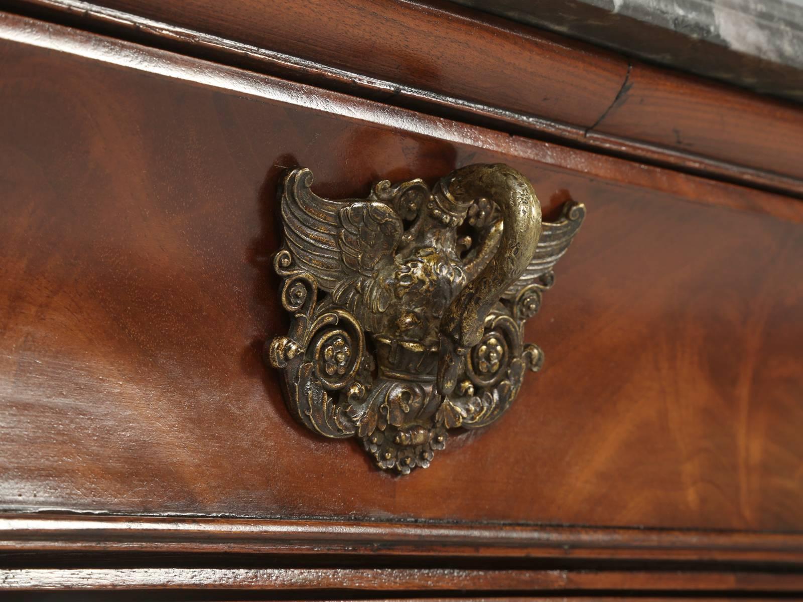 Antique French Commode in Mahogany with Exquisite Hardware 3