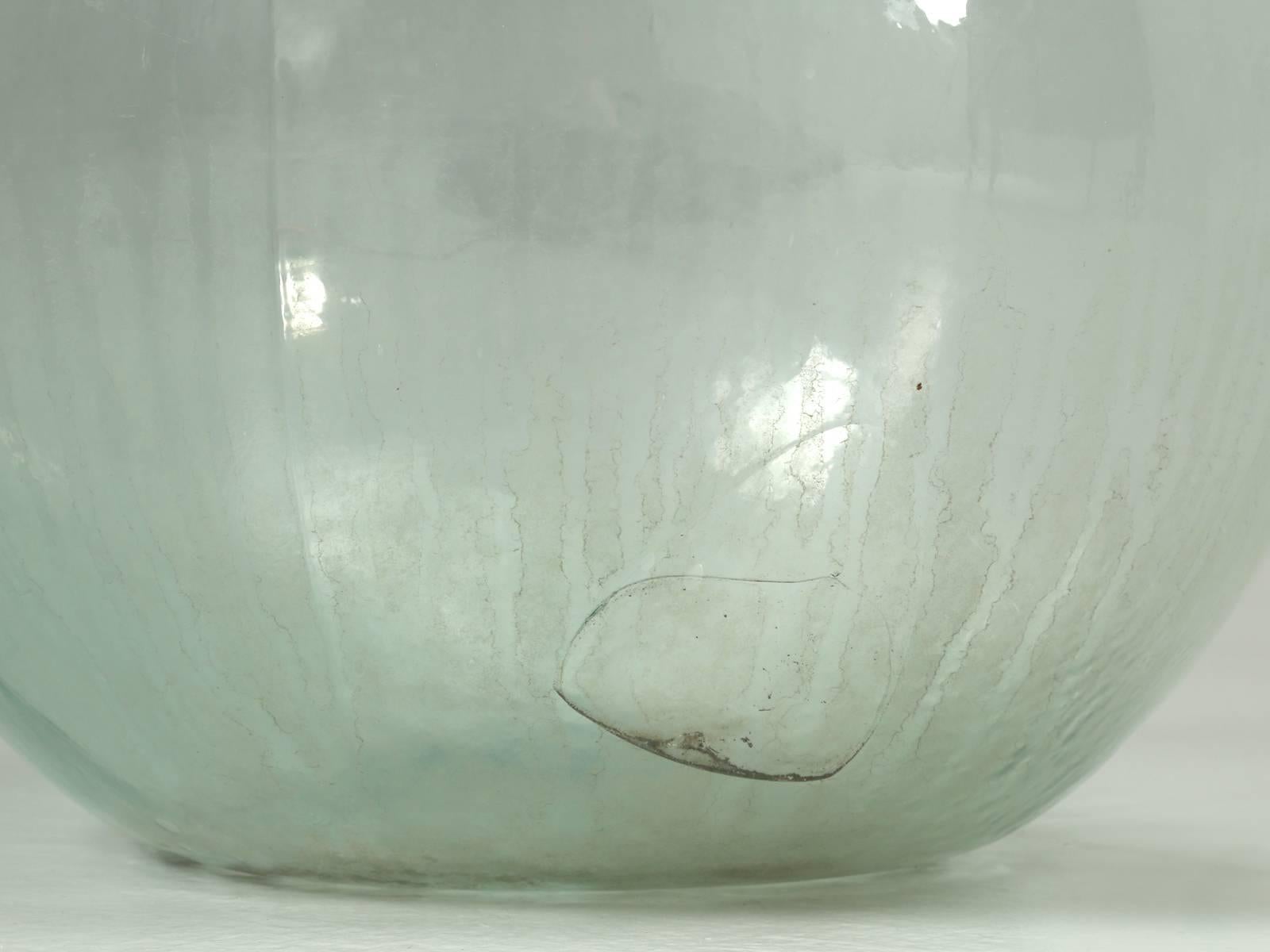 Late 19th Century Antique French Demijohn Glass Bottle