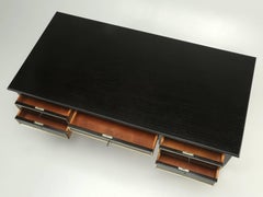 Jansen Inspired Old French Louis XVI Desk in an Ebonized Finish