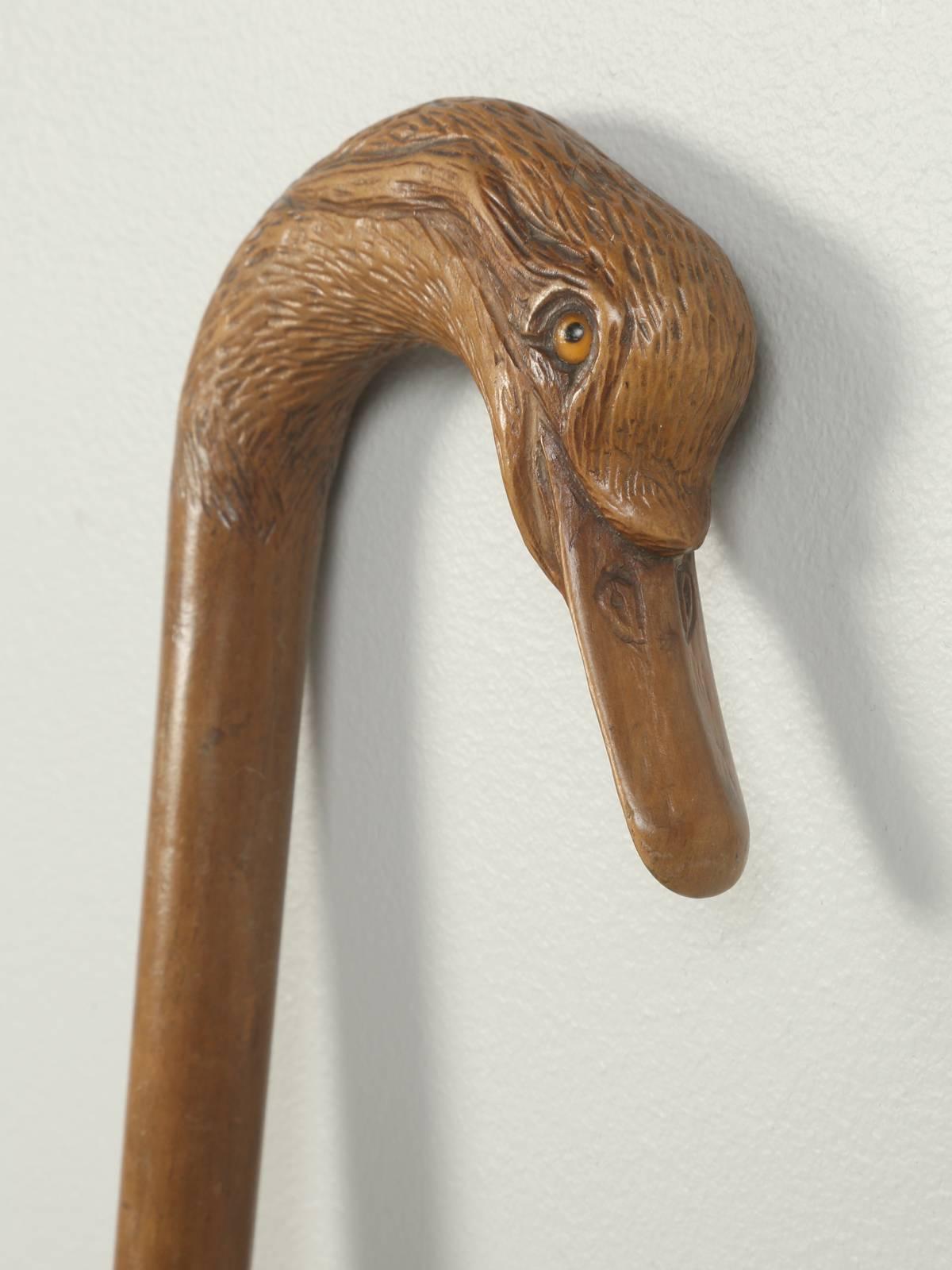 Vintage French Walking Stick or Cane in a Duck Motif In Good Condition In Chicago, IL