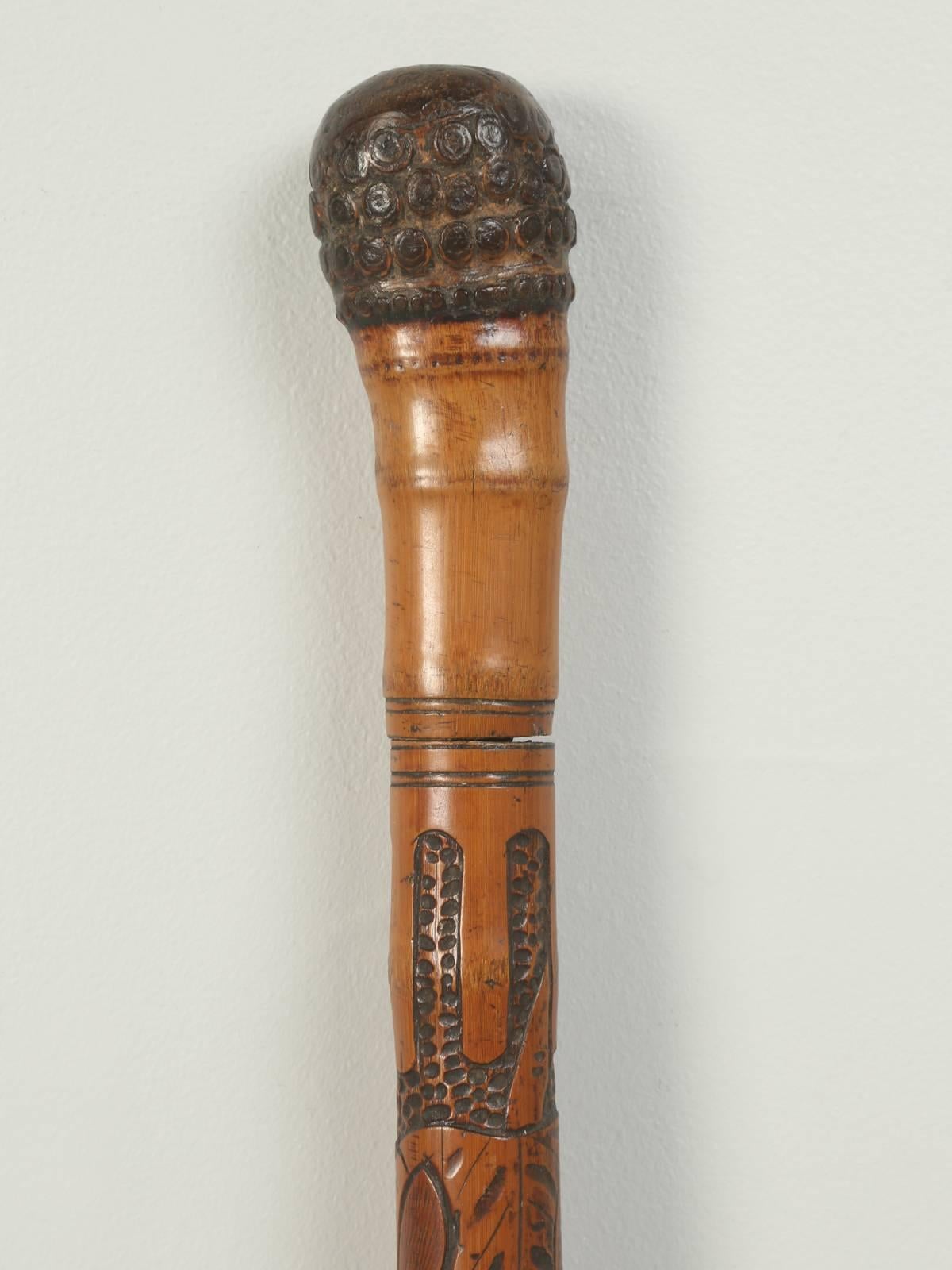 antique walking cane with sword inside
