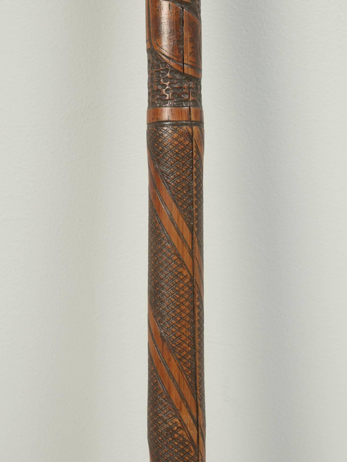 French Antique Walking Stick or Cane That Has a Hidden Large Sword Inside