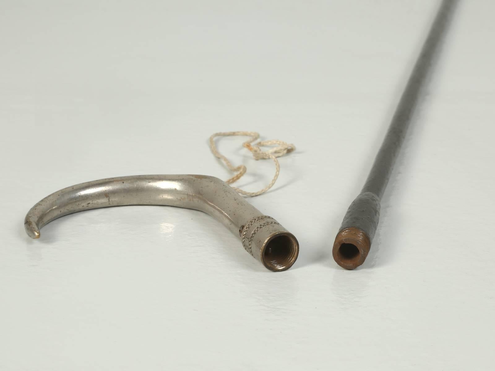 Steel Antique French Gun Walking Stick or Cane That Has Been Disabled