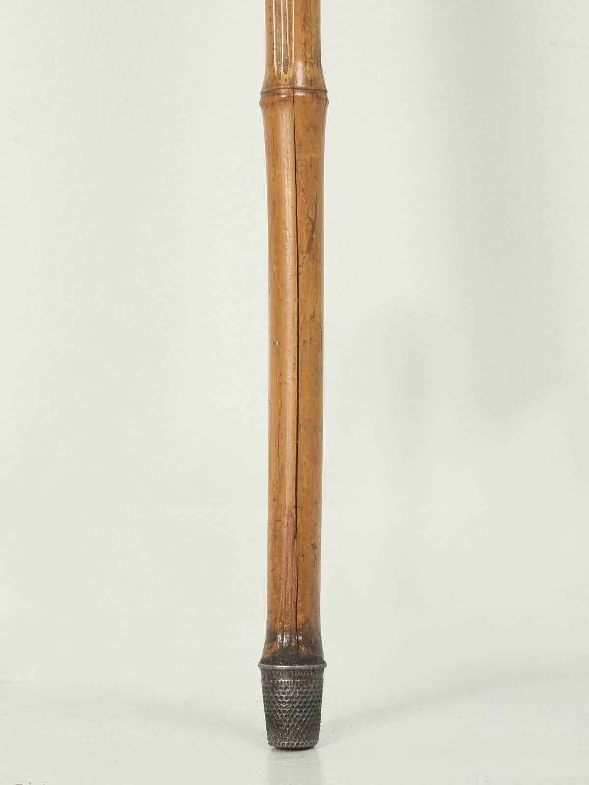 Antique French Bamboo Walking Stick with a Hidden Sword Inside by Erardi In Good Condition In Chicago, IL