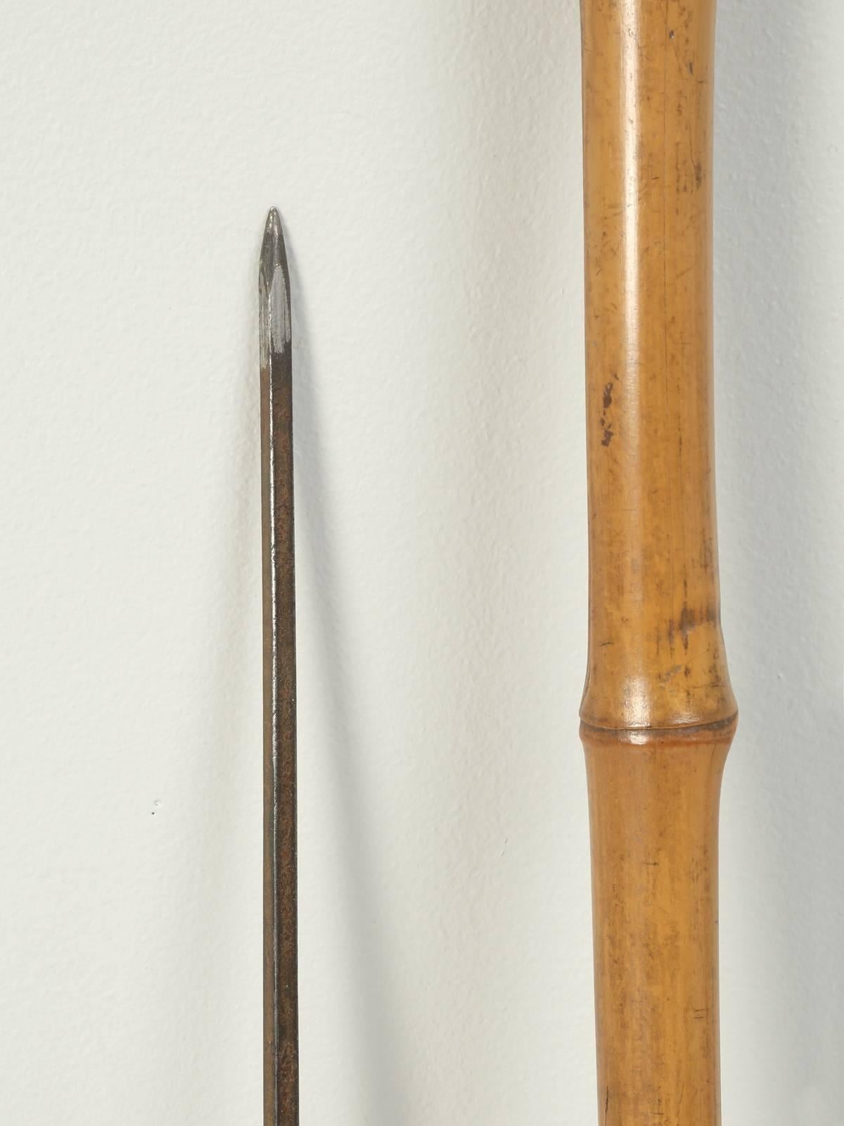 Antique French Bamboo Walking Stick with a Hidden Sword Inside by Erardi 1