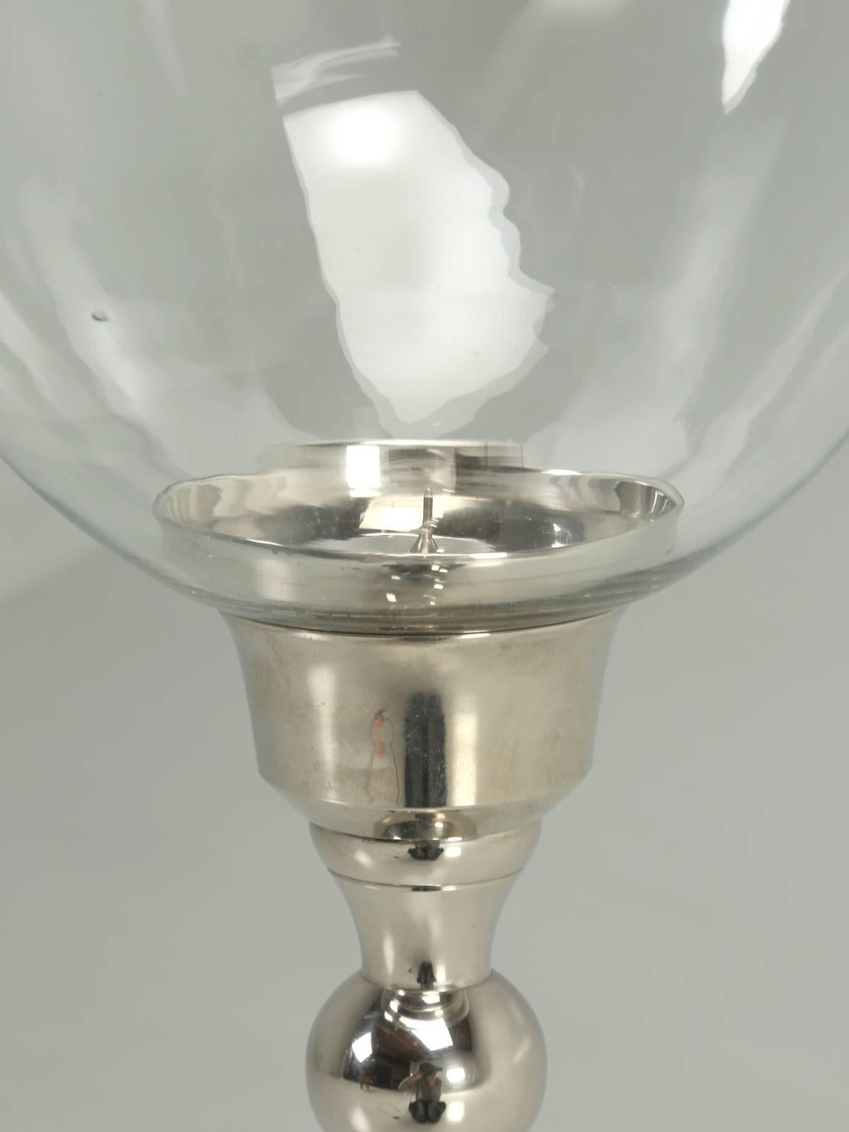 Contemporary Large Reproduction Hurrican Lamp For Sale