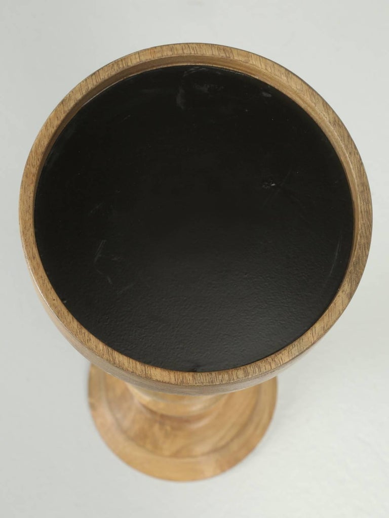Reproduction wooden candlestick holder, previously purchased as a showroom prop for ourselves.