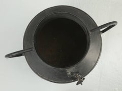 Old French Heavy Metal Container or Jug