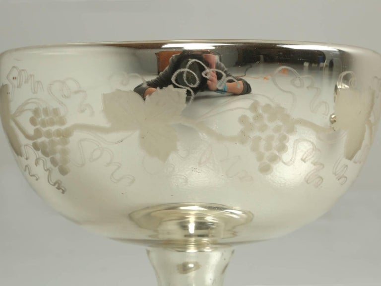 Antique Etched Glass Jug Grapes Antique Etched Glass Jug Grapes