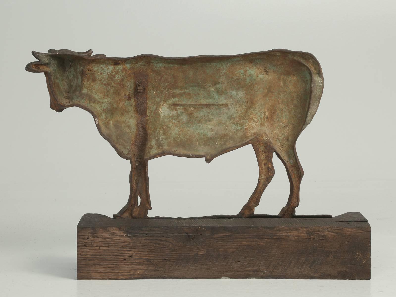 Antique French Steer Sign from a Butcher Shop in Cast Iron, circa 1800s 4