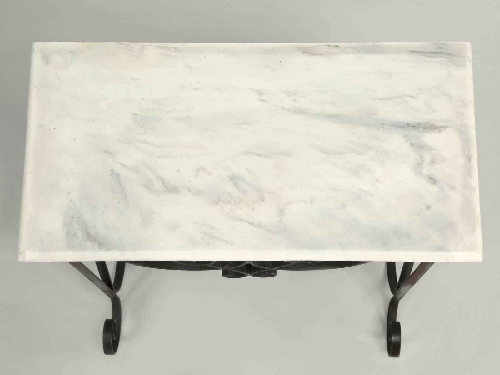 faux marble console table