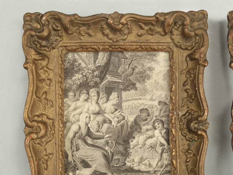 Pair of Antique French Picture Frames in Their Original Finish at 1stDibs