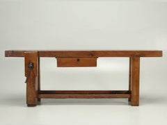 Antique French Woodworker's Bench or Sofa Table