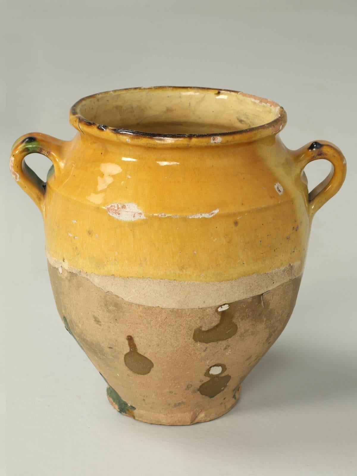 Country Antique French Confit Pot in a the Classic the Classic Mustard Color