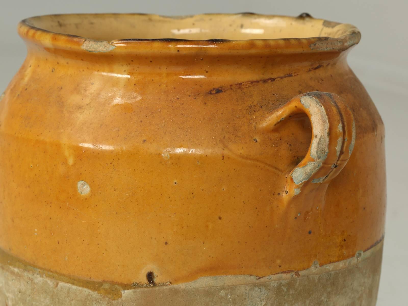 Antigua Olla de Confitería Country French en su Esmalte Mostaza Clásico Sin Reparación Previa Al fuego en venta