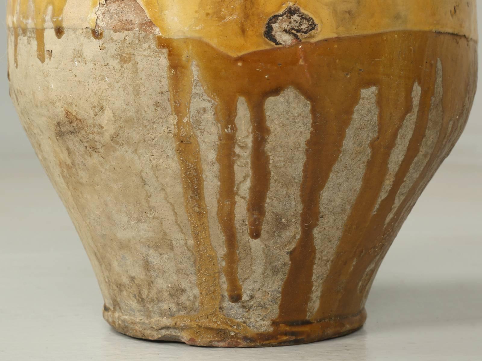Antique French Confit Pot Terracotta Light Mustard Glaze No Prior Repairs c1900 2