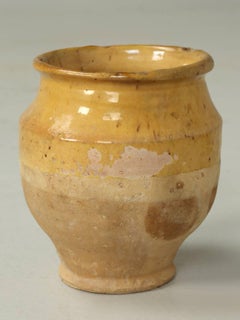 Tres Petite French Mustard Glazed Pottery Confit Pot