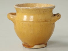Antique French Confit Pot, Très Petite, Ceramic, Extremely Rare Size 1910-1920